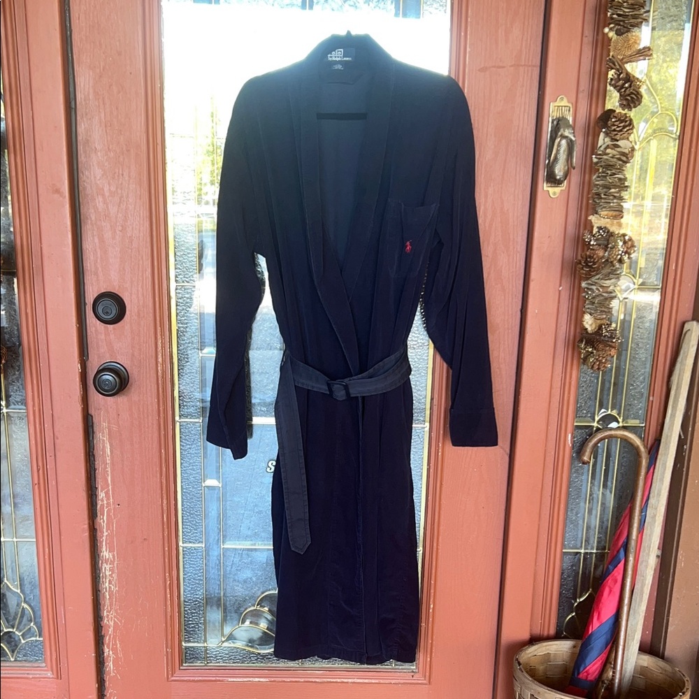 Polo by Ralph Lauren Navy Corduroy Robe